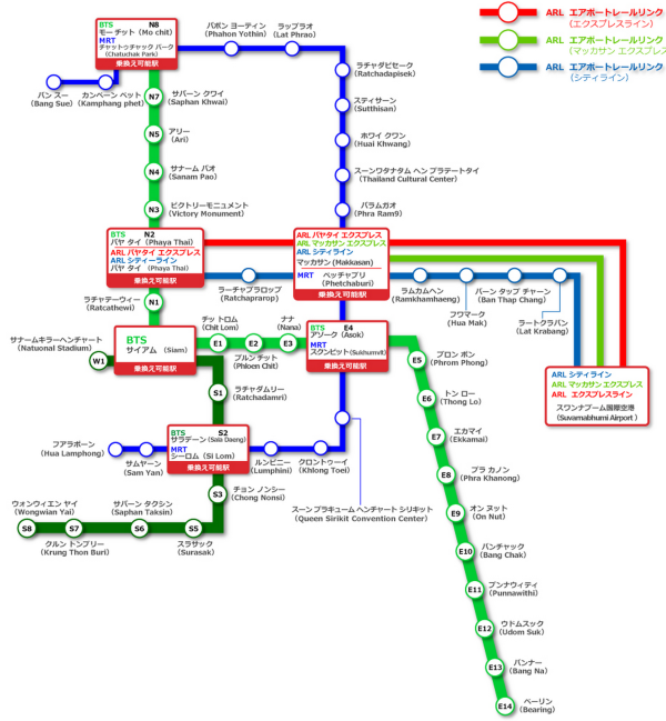 バンコク市内路線図情報BTS・MRT・ARL最新路線図｜bkkzoom.com